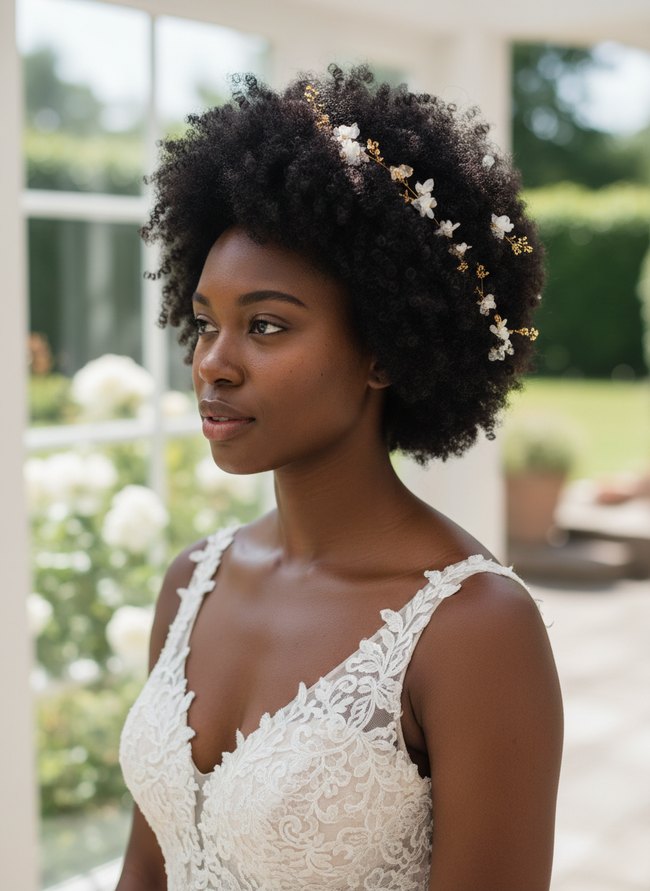 Textured Afro Wedding
