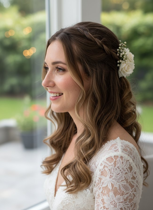 Half-Up Braided Elegance