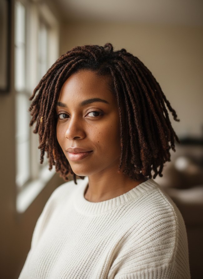 Shoulder-Length Bob Locs
