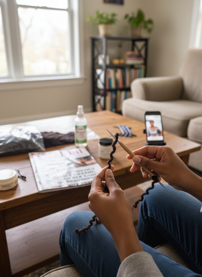 Crochet Needle Initial Locs