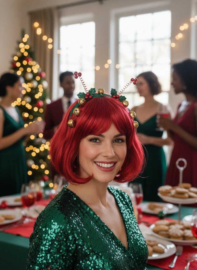 Jingle Bell Bob Wig