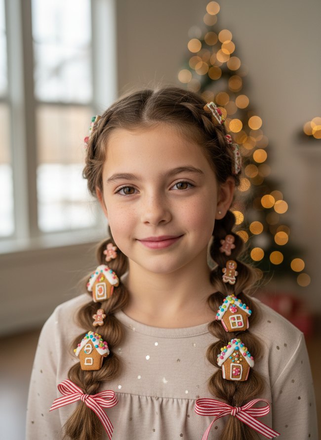 Gingerbread House Braids