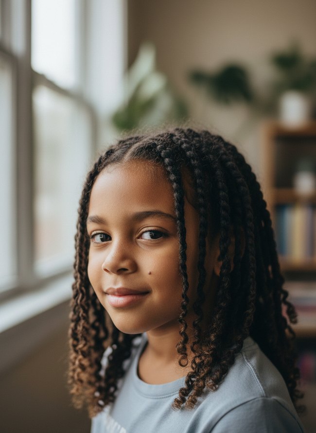 Curly Kid Twist Styles