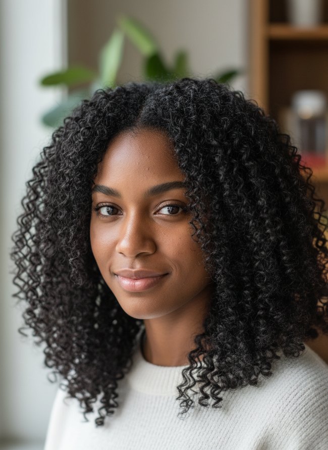 Defined Coils Hairstyle