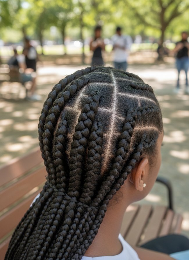 Curved Stitch Braids Artistry