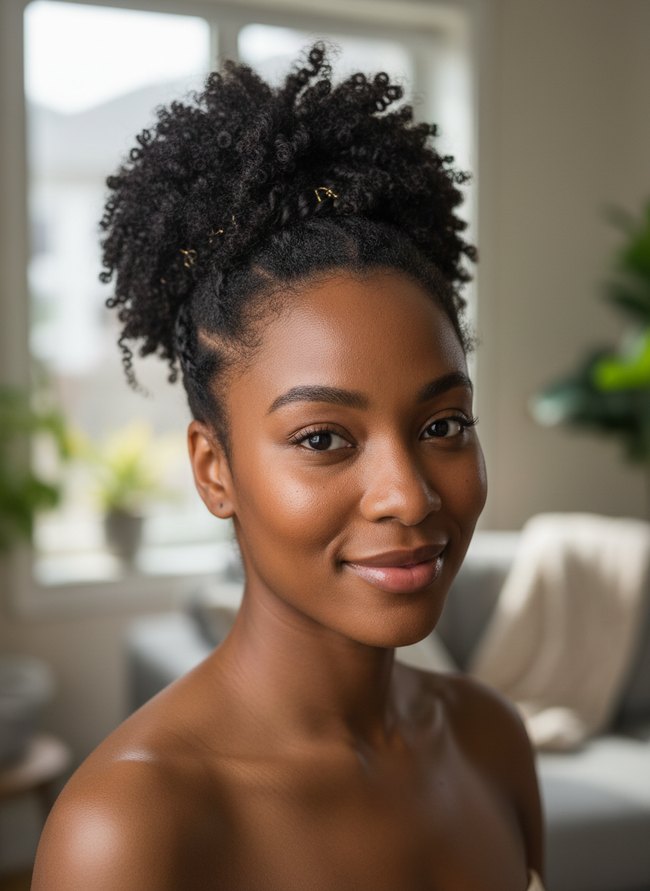 Twisted Puff Updo