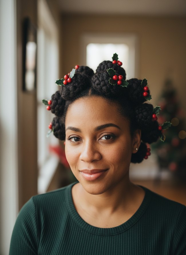 Holly Berry Bantu Knots