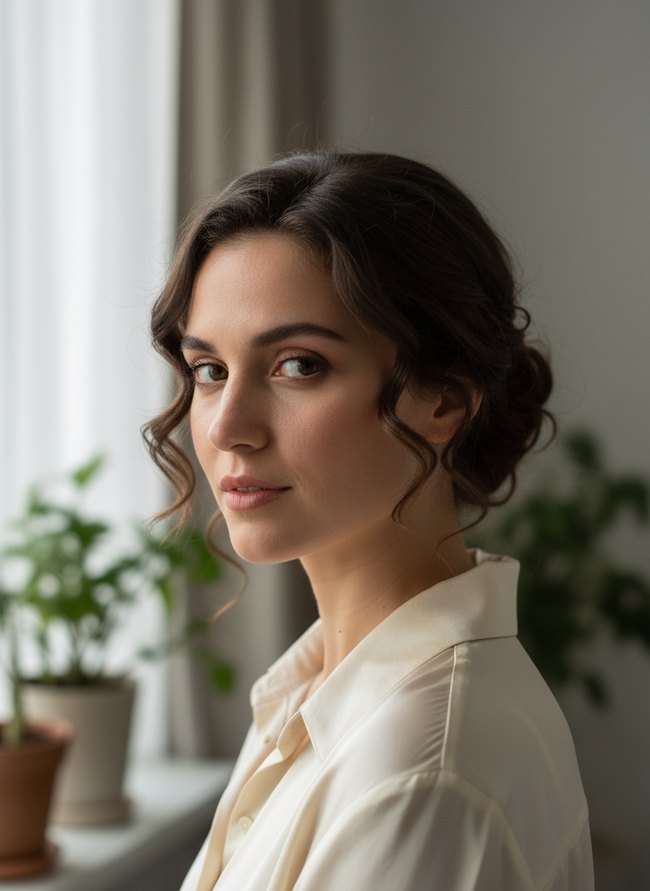 Polished Pinned Back Curls