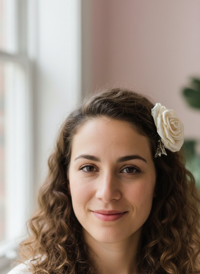 Satin Rose Hair Clip