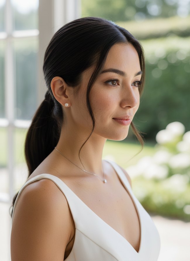 Sleek Ponytail Bridal