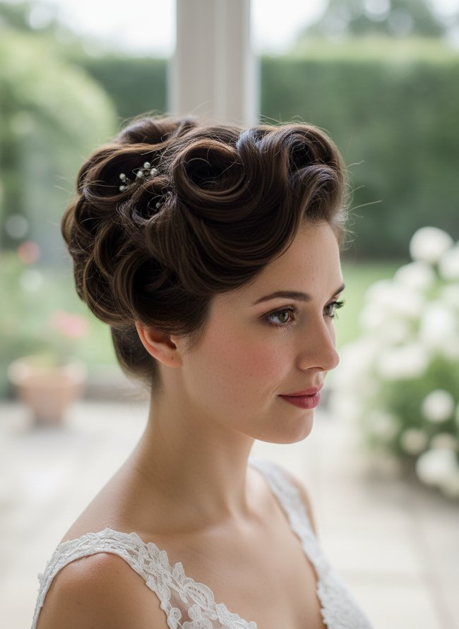 Vintage Inspired Updo Swirl