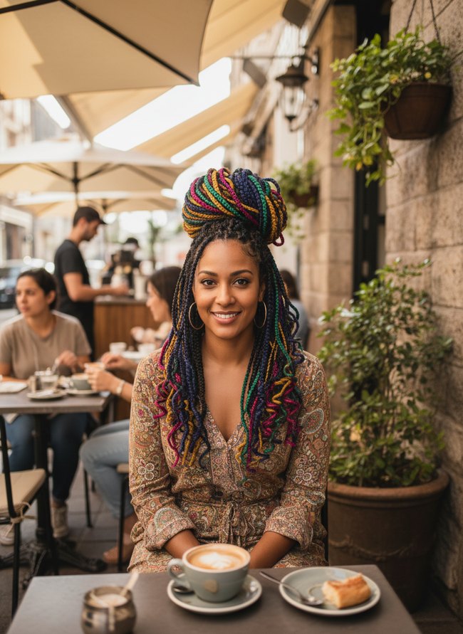 Colorful Loc Accent Braids