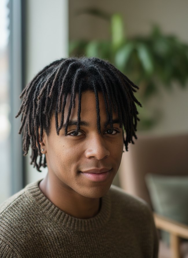 Layered Fringe Loc Style