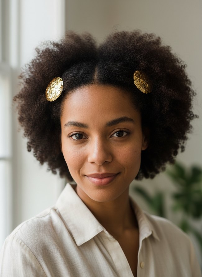 Sequin Clip Afro Puff