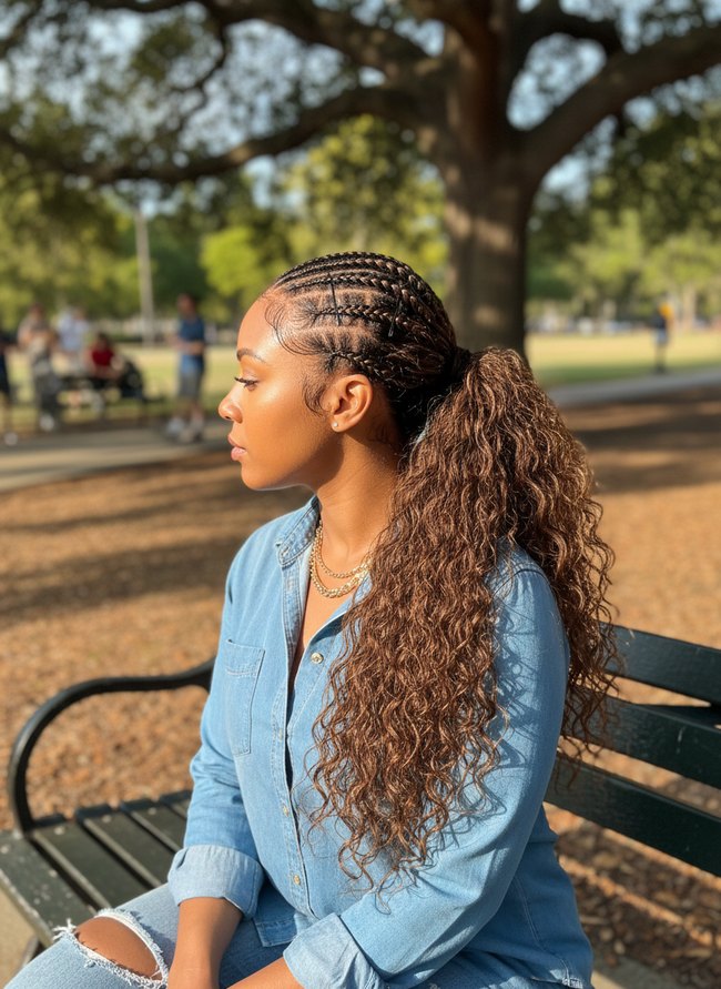 Braided Frontal Half Updo