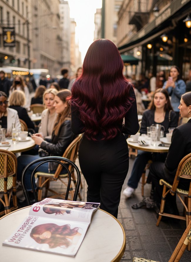 Deep Burgundy Waves 2026