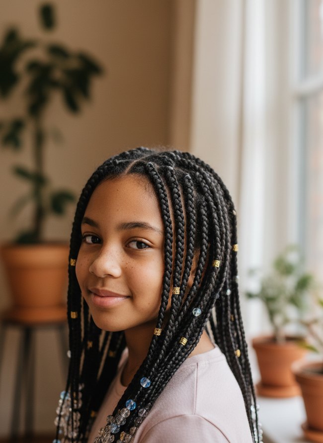 Jeweled Twist Out Braids