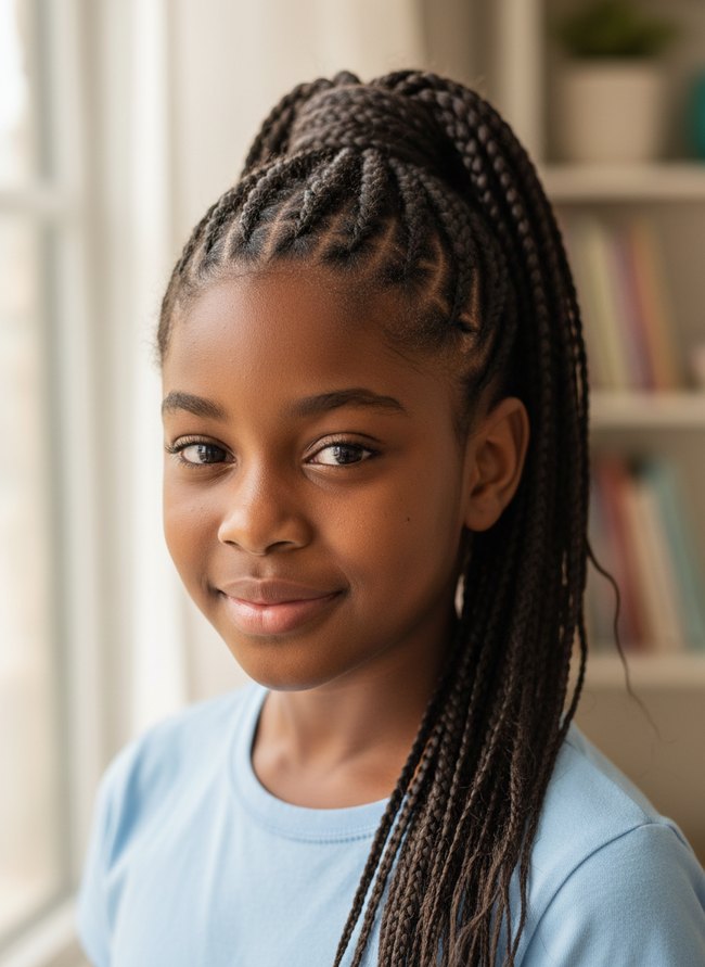 Ghana Braids Ponytail