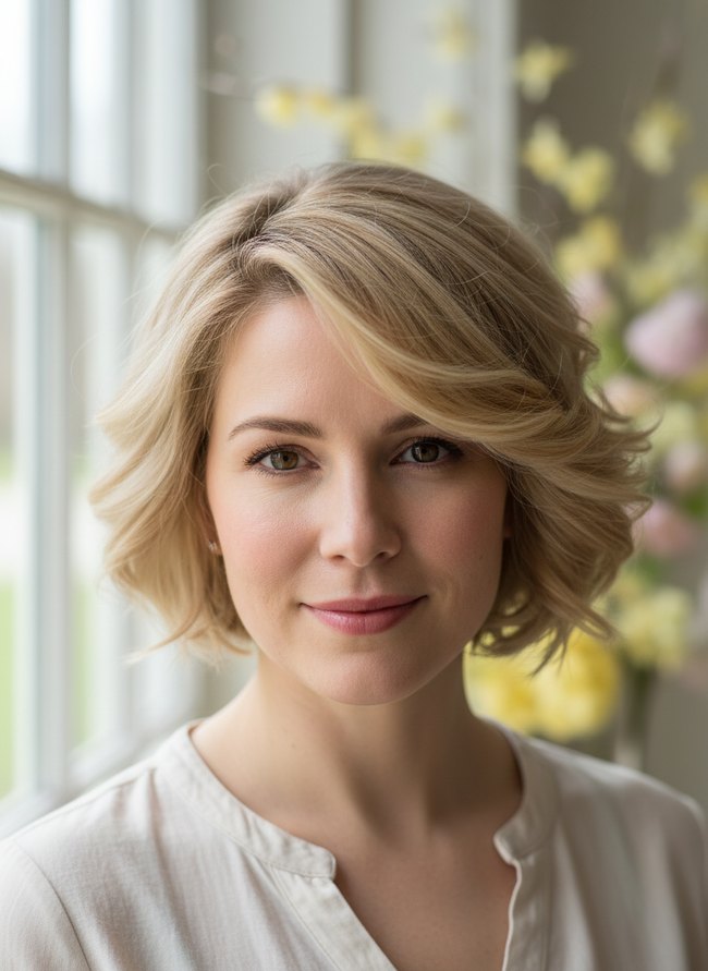 Champagne Layered Bob Twist