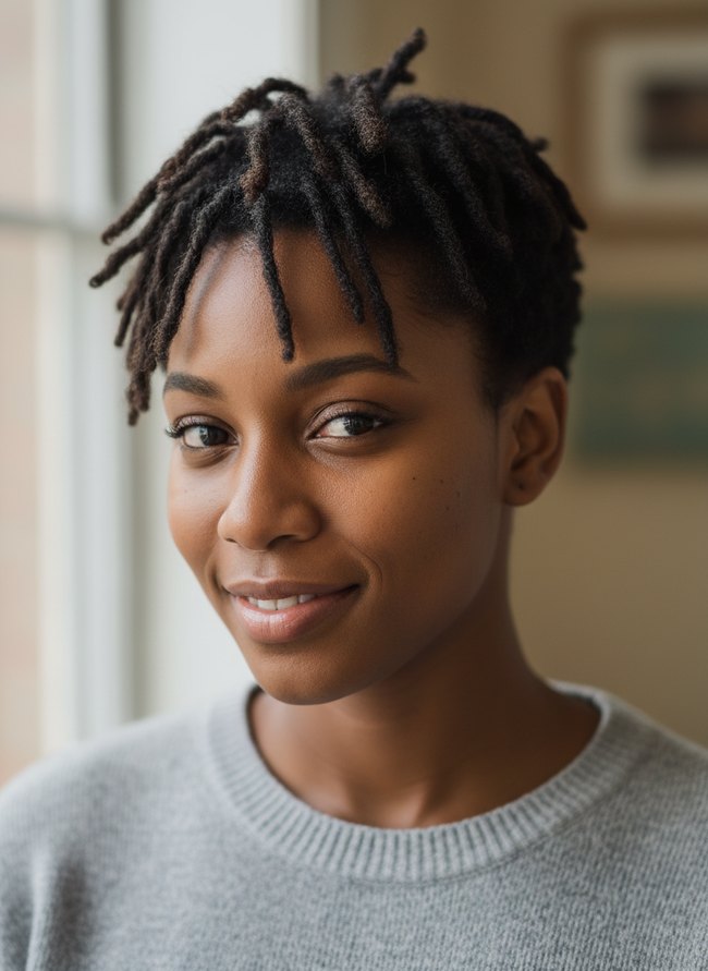 Textured Top Loc Crop
