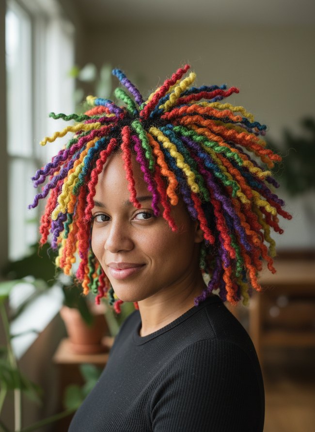 Rainbow Burst Crochet Fauxlocs