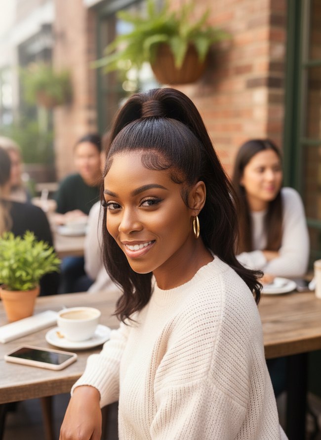 High Ponytail Wrap Around