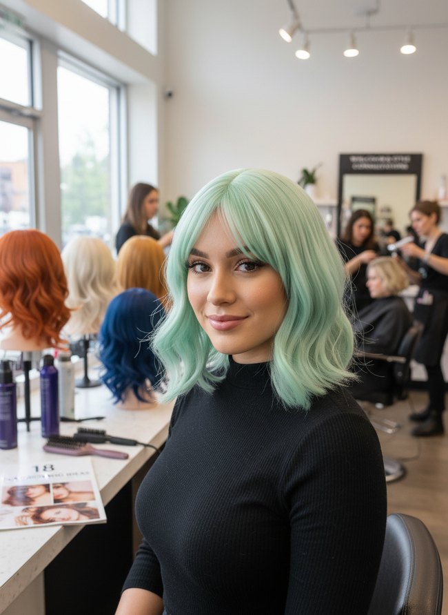 Mint Green Pastel Bob