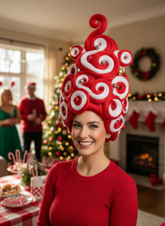 Candy Cane Swirl Updo