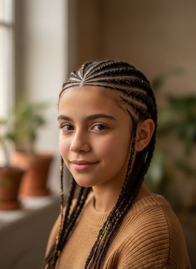 Geometric Patterned Braids