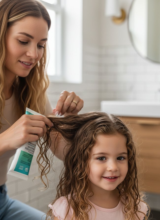 Tear-Free Detangling Cream Application