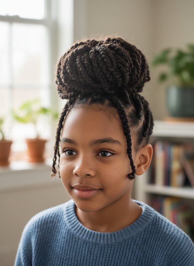 School Age Twist Updo