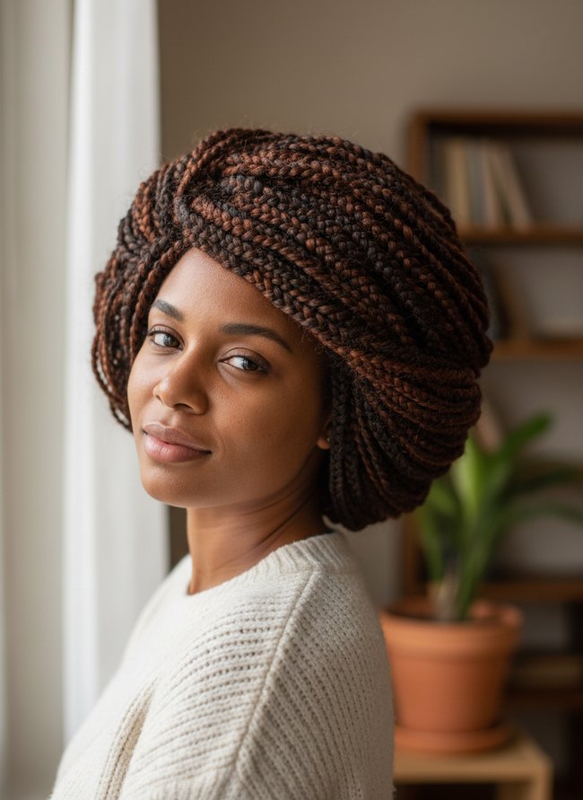 Puffy Passion Braids Look