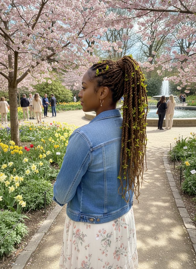 Fresh Leaf Twist Ponytail