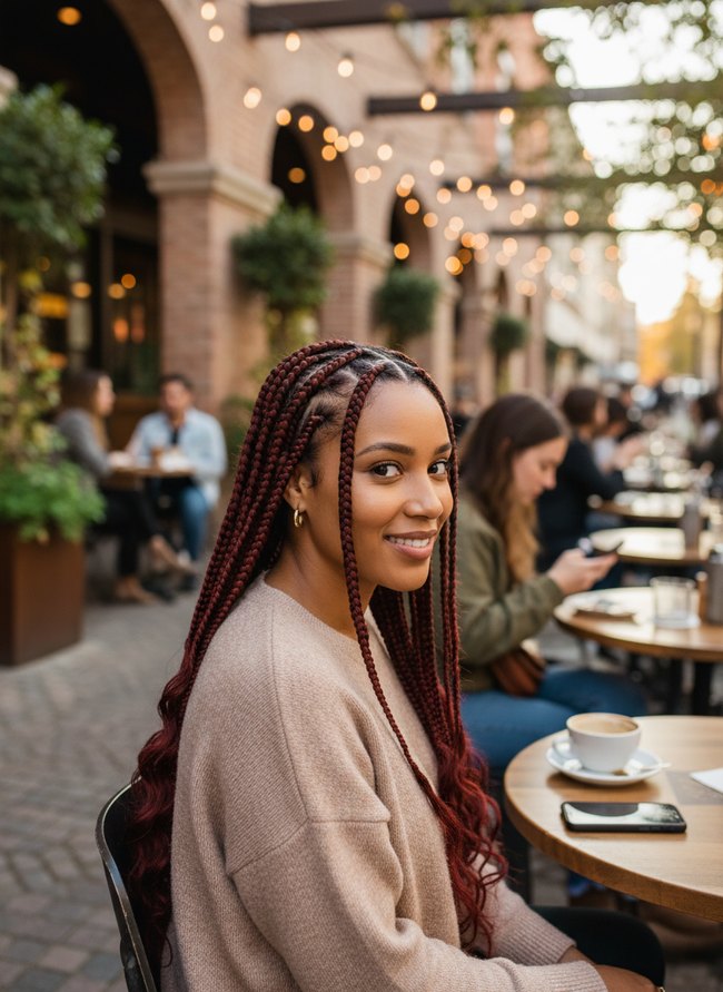 Feed-In Cornrow Accent Braids