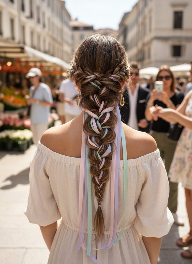Pastel Ribbon Interlaced Braid
