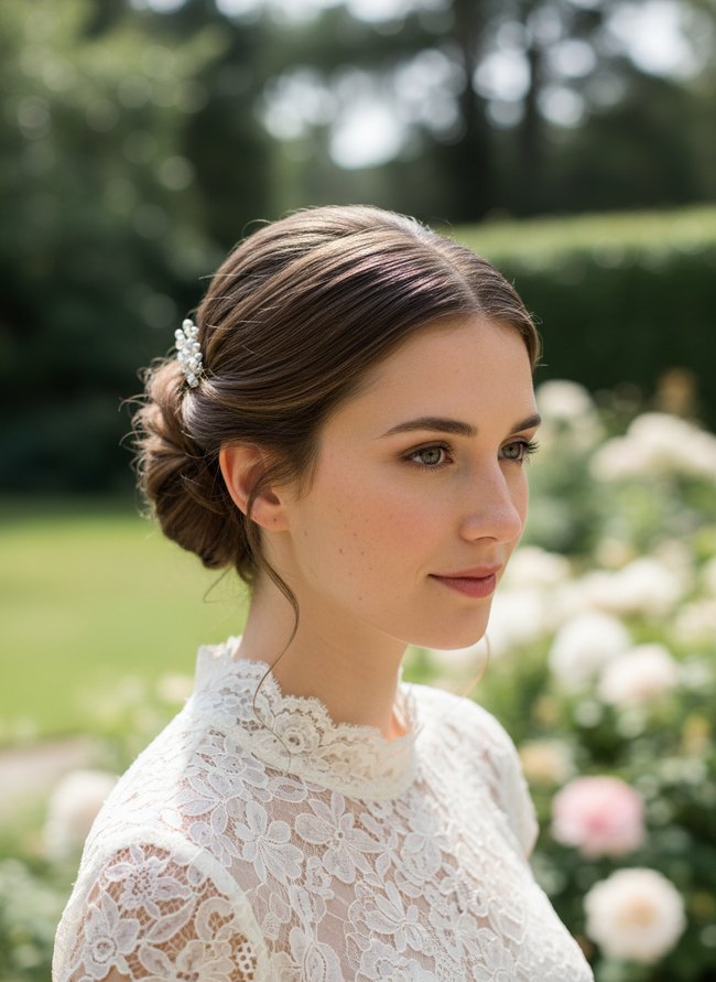 Sleek Pinned Updo Elegance