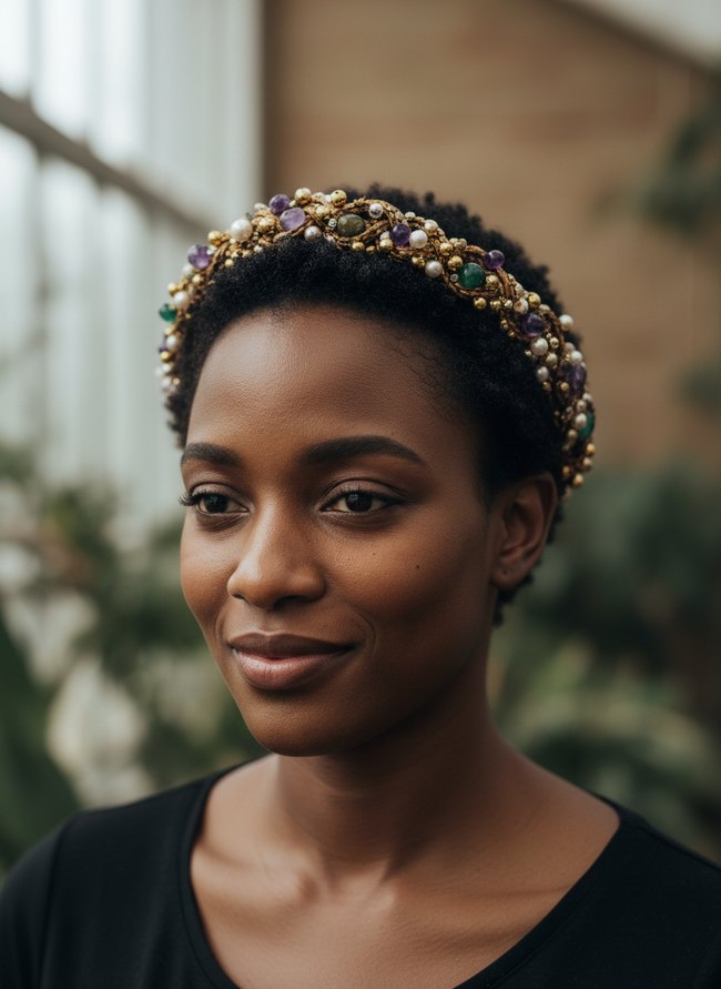 Jeweled Braid Crown