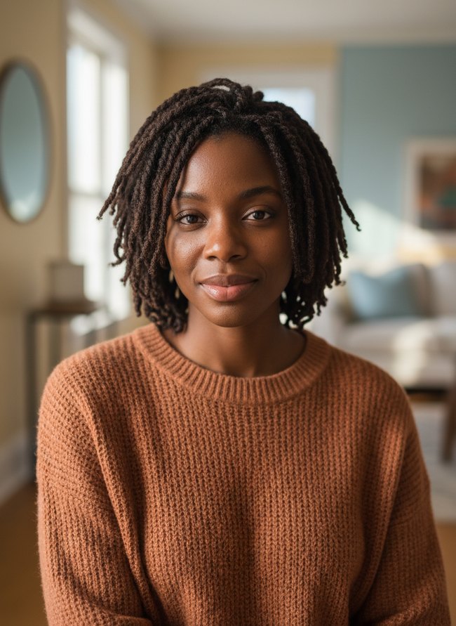 Chin Length Crochet Locs