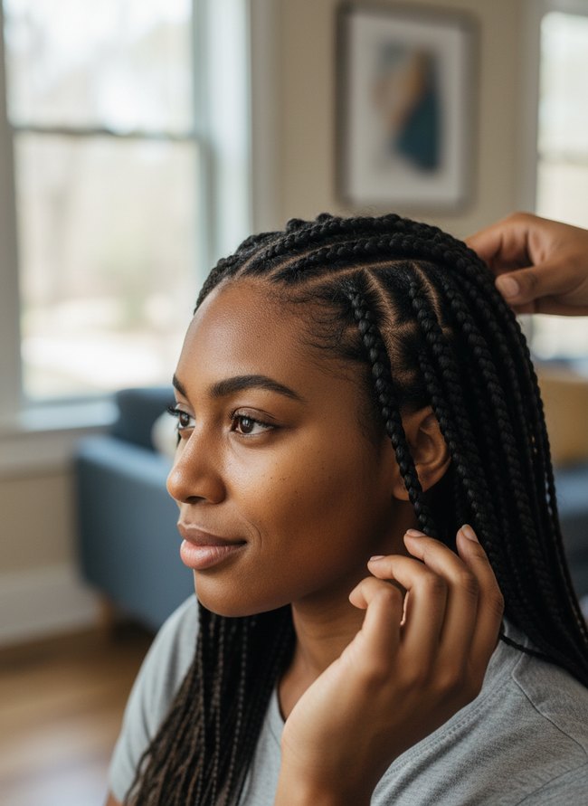 Large Section Cornrows