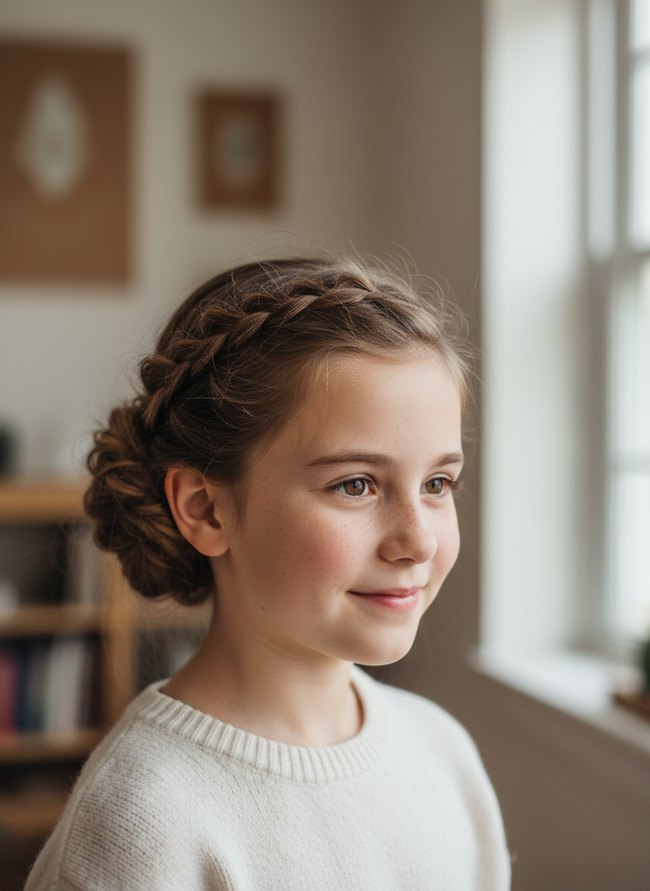 Side Swept Braided Bun