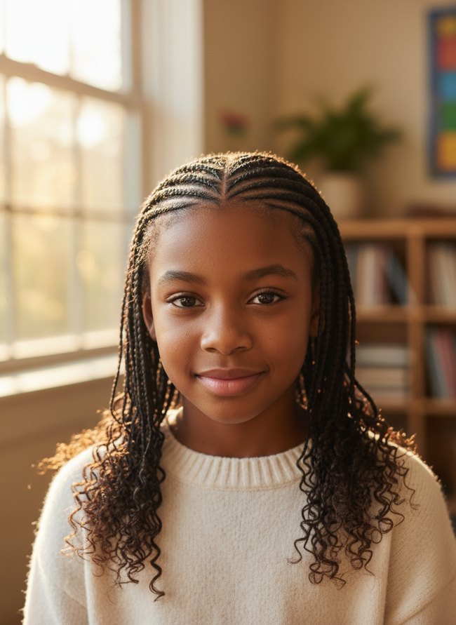 Crisscross Cornrow Design