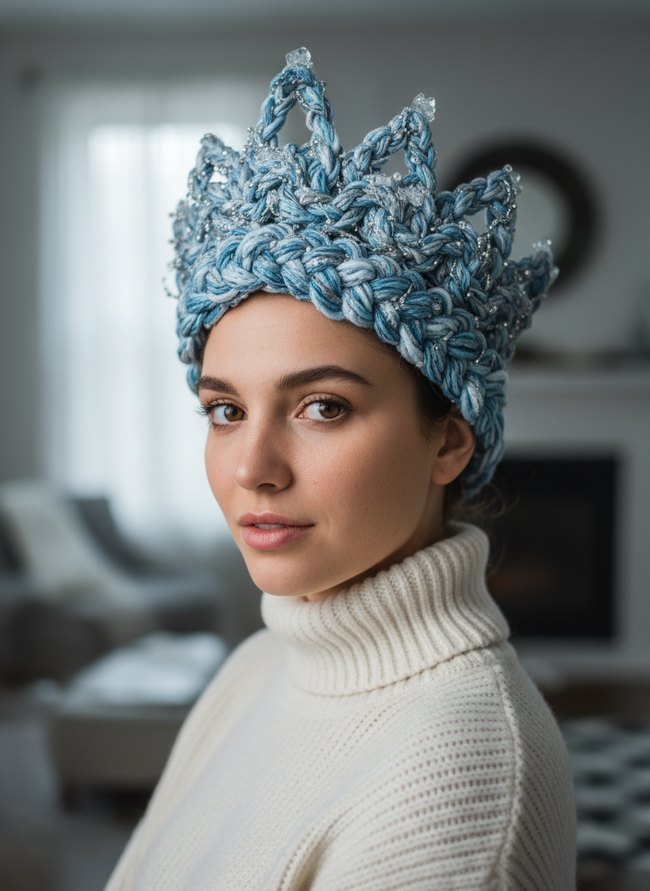 Icy Crochet Braid Crown