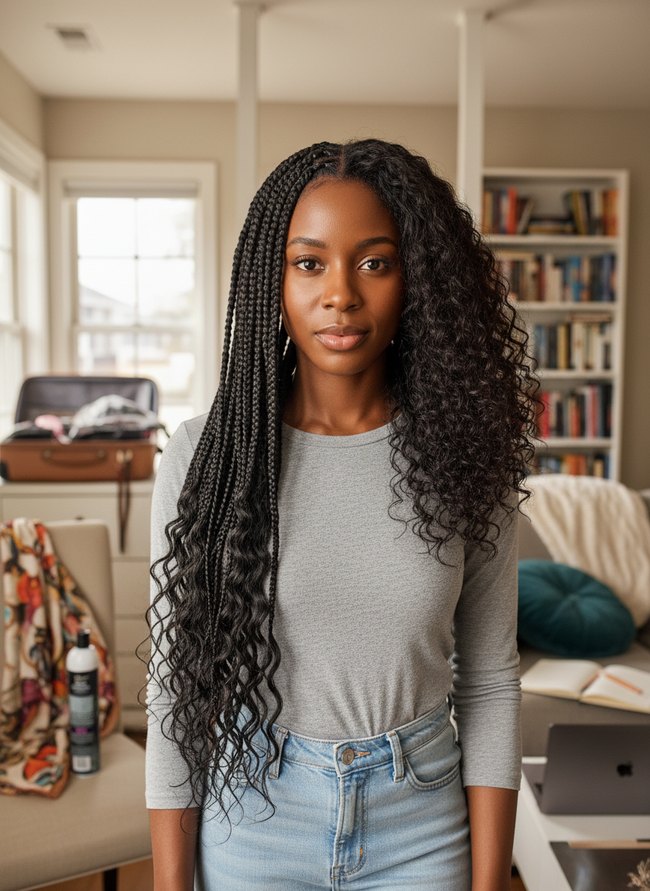Goddess Braids vs. Soft Curls