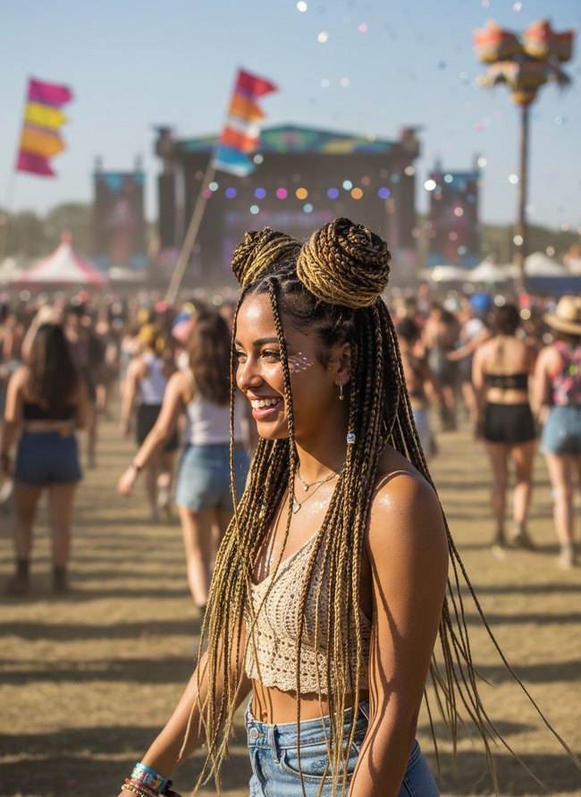 Space Bun Braid Combo