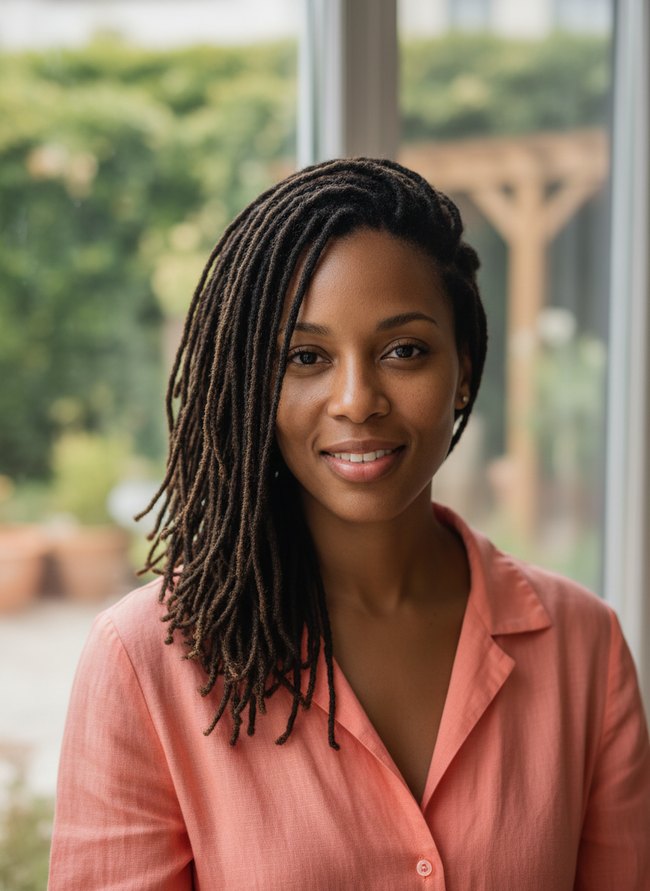 Side Swept Summer Locs