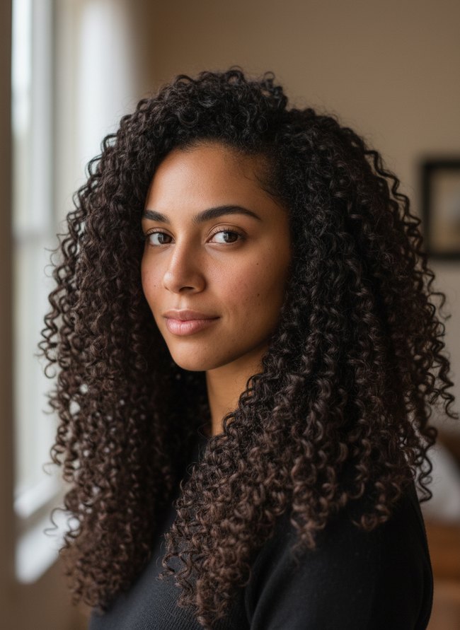 Flowing Dark Chocolate Curls