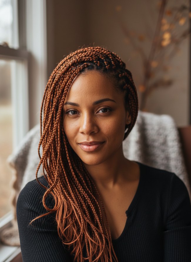 Copper Penny Box Braids