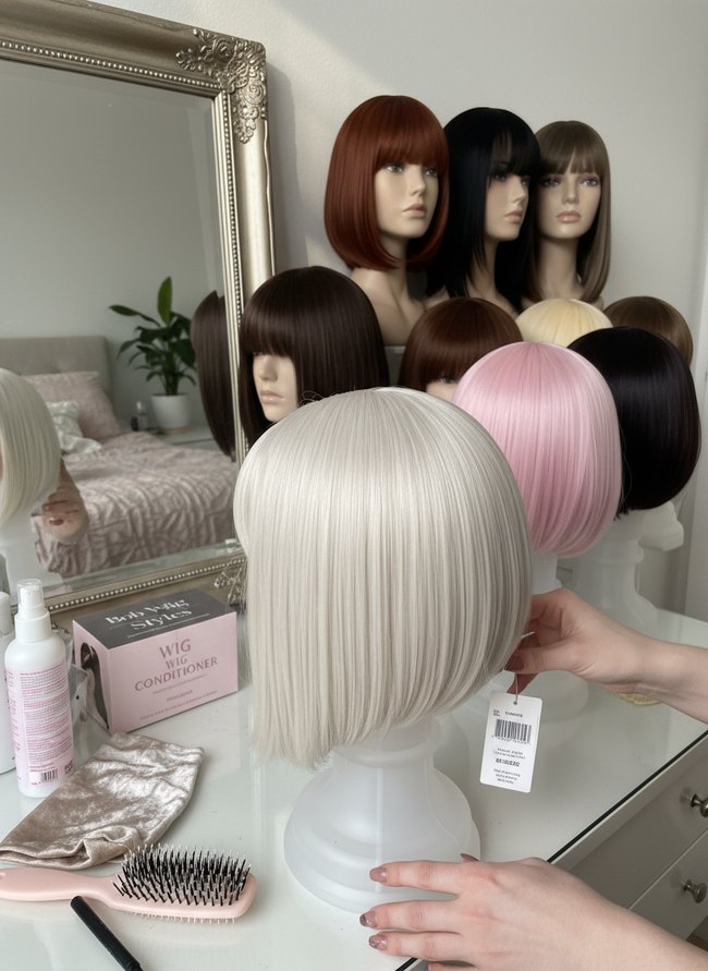 Blonde Platinum Bob