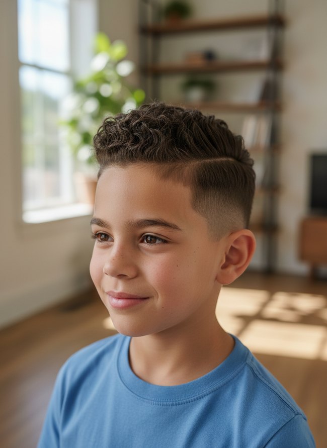 Twisted Mohawk Fade Detail