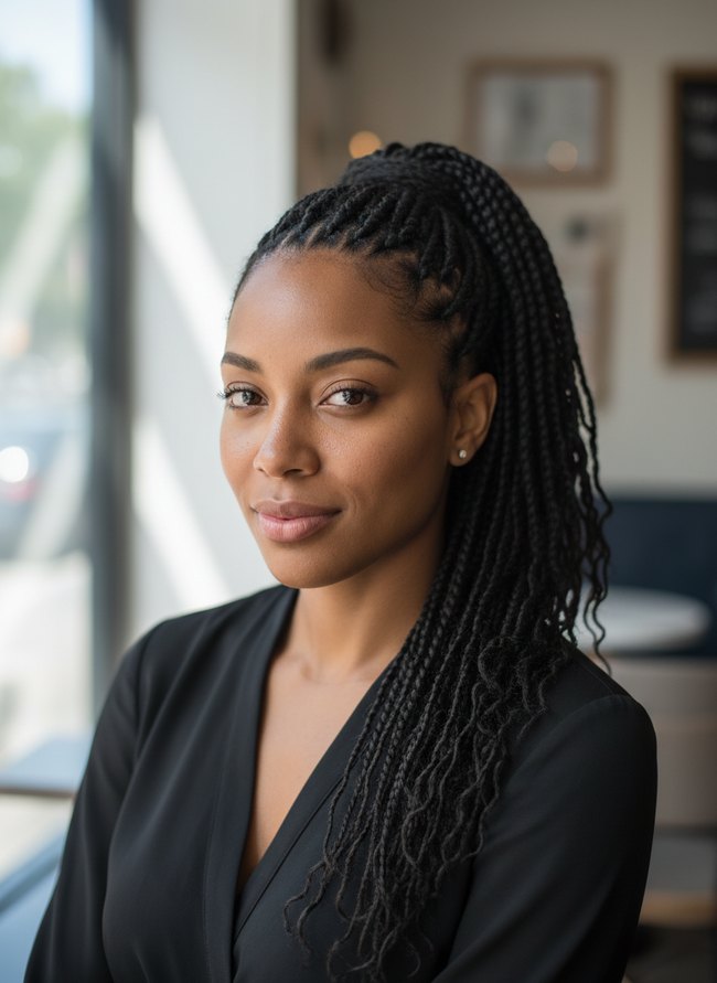 High Ponytail Twists